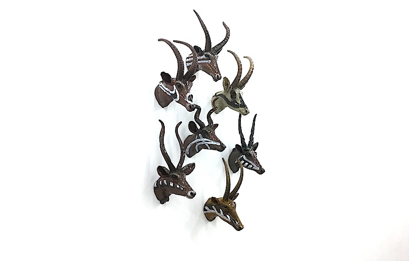 Rosi Steinbach: from the herd series, 2012; ceramic, glazed, painted, each 45 x 30 x 30 cm

